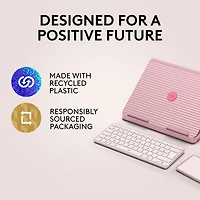 Ensemble bureau escamotable Casa de Logitech avec support pour portable, clavier et pavé tactile pour portable/MacBook (10 à 17 po) - Rose