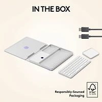Logitech Casa Pop-Up Desk Kit with Laptop Stand, Keyboard & Touchpad for Laptop/MacBook (10-17") - Nordic Calm