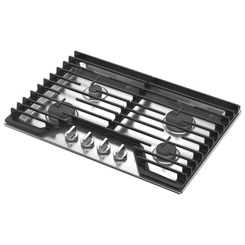 Surface de cuisson au gaz à 4 brûleurs de 30 po de Whirlpool (WCGK5030PS) - Acier inoxydable