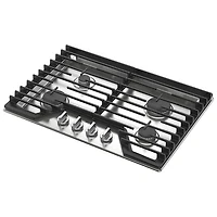 Surface de cuisson au gaz à 4 brûleurs de 30 po de Whirlpool (WCGK5030PS) - Acier inoxydable
