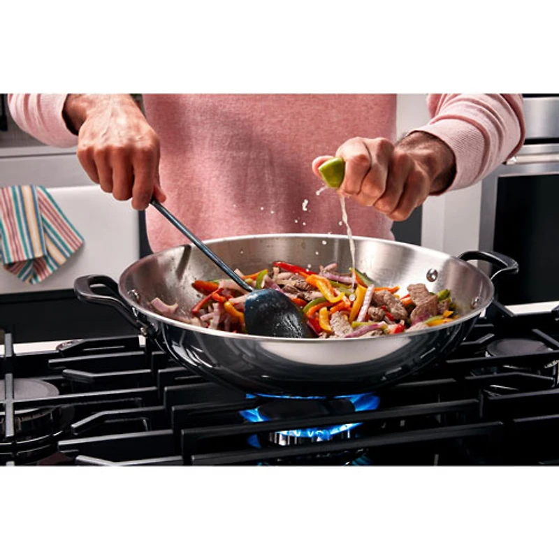 Surface de cuisson au gaz à 5 brûleurs de 30 po de KitchenAid (KCGG530PBL) - Noir