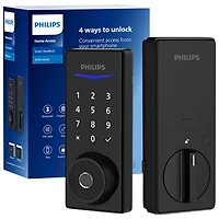 Philips 4000 Series Fingerprint Wi-Fi Deadbolt Smart Lock Combo - Matte Black