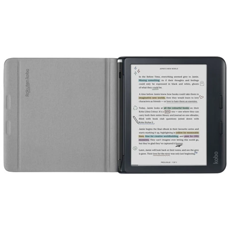 Étui Notebook SleepCover pour Libra Colour de Kobo - Noir
