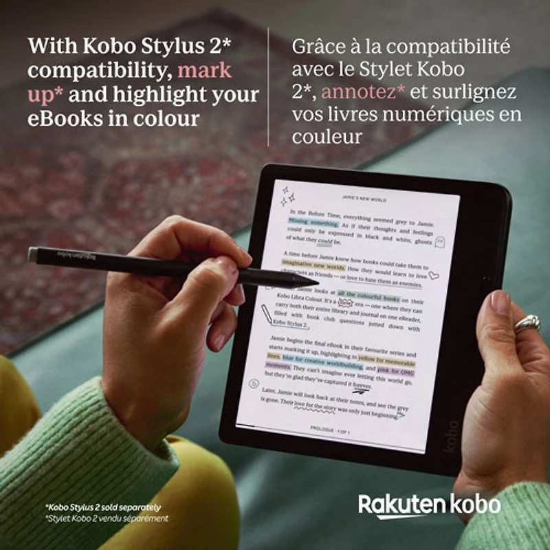 Liseuse numérique à écran tactile en couleur de 7 po Libra de Kobo