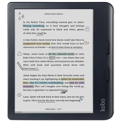 Liseuse numérique à écran tactile en couleur de 7 po Libra de Kobo - Noir