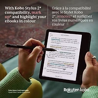 Liseuse numérique à écran tactile en couleur de 7 po Libra de Kobo - Noir