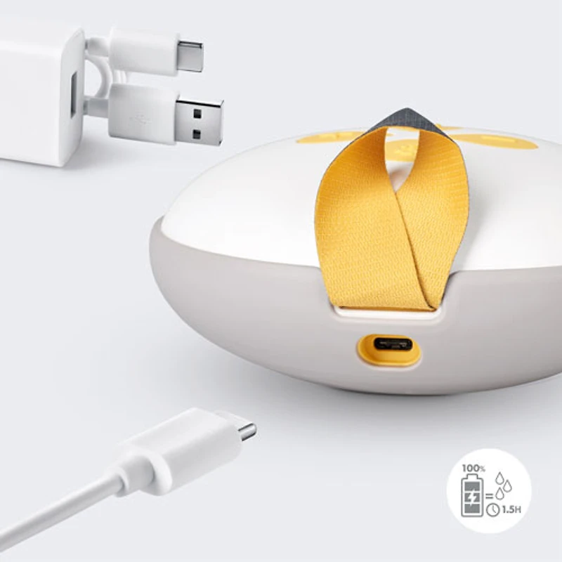 Ensemble mains libres Swing Maxi de Medela avec téterelles PersonalFit Flex et connecteurs