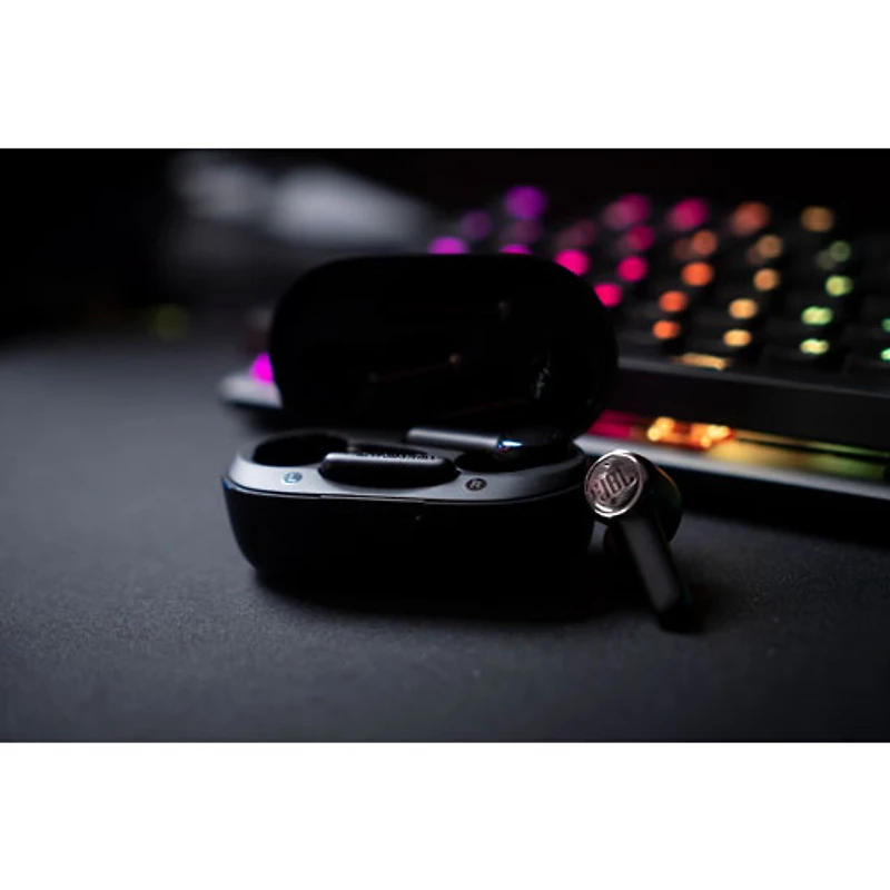 Écouteurs boutons de jeu 100 % sans fil à suppression du bruit Quantum de JBL - Noir