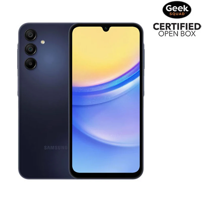 Boîte ouverte - Galaxy A15 5G de 128 Go de Samsung - Bleu/Noir - Déverrouillé