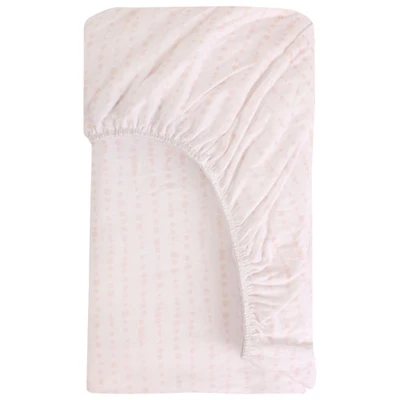 Drap-housse en jersey de Nemcor - Lit de bébé - Pois roses