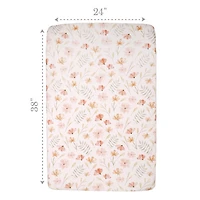 Drap-housse 2 pièces en jersey de Nemcor - Lit de bébé miniature - Floral