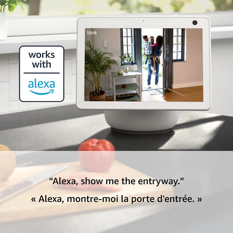 Caméra IP HD 1080p d'extérieur/d'intérieur Wi-Fi Mini 2 de Blink - Blanc
