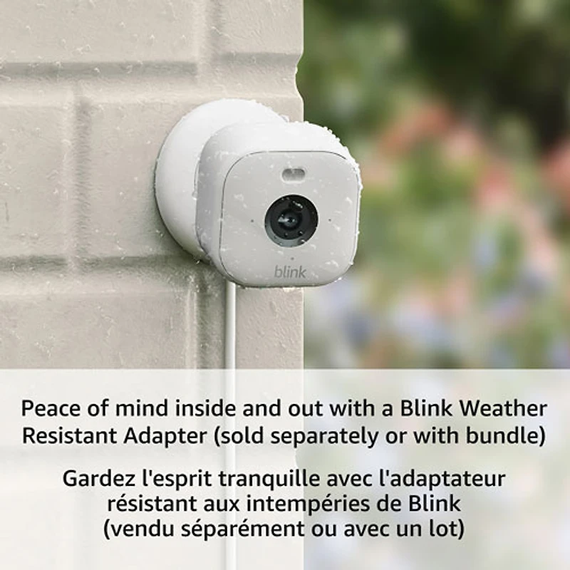 Caméra IP HD 1080p d'extérieur/d'intérieur Wi-Fi Mini 2 de Blink - Lot de 2 - Blanc