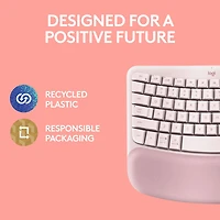 Logitech Wave Keys Wireless Ergonomic Keyboard - Rose