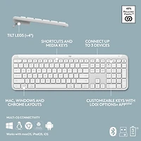 Clavier sans fil Signature Slim K950 de Logitech - Blanc cassé - Anglais - Exclusivité Best Buy