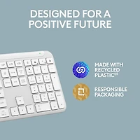 Clavier sans fil Signature Slim K950 de Logitech - Blanc cassé - Anglais - Exclusivité Best Buy