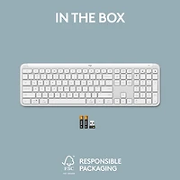 Clavier sans fil Signature Slim K950 de Logitech - Blanc cassé - Anglais - Exclusivité Best Buy