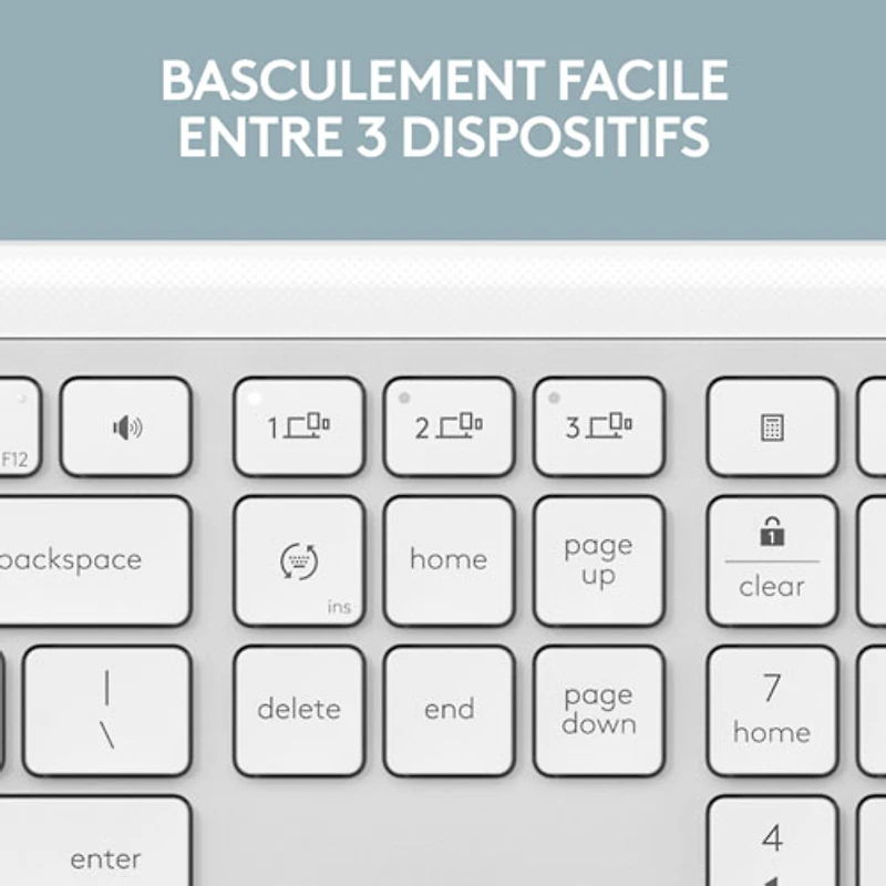 Clavier sans fil Signature Slim K950 de Logitech - Blanc cassé - Anglais - Exclusivité Best Buy