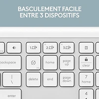 Clavier sans fil Signature Slim K950 de Logitech - Blanc cassé - Anglais - Exclusivité Best Buy