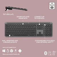 Logitech K950 Signature Slim Wireless Full-Size Keyboard - Graphite - English