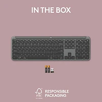 Logitech K950 Signature Slim Wireless Full-Size Keyboard - Graphite - English