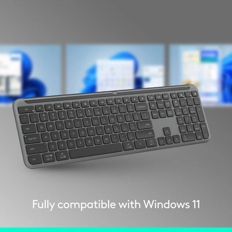 Logitech K950 Signature Slim Wireless Full-Size Keyboard - Graphite - English