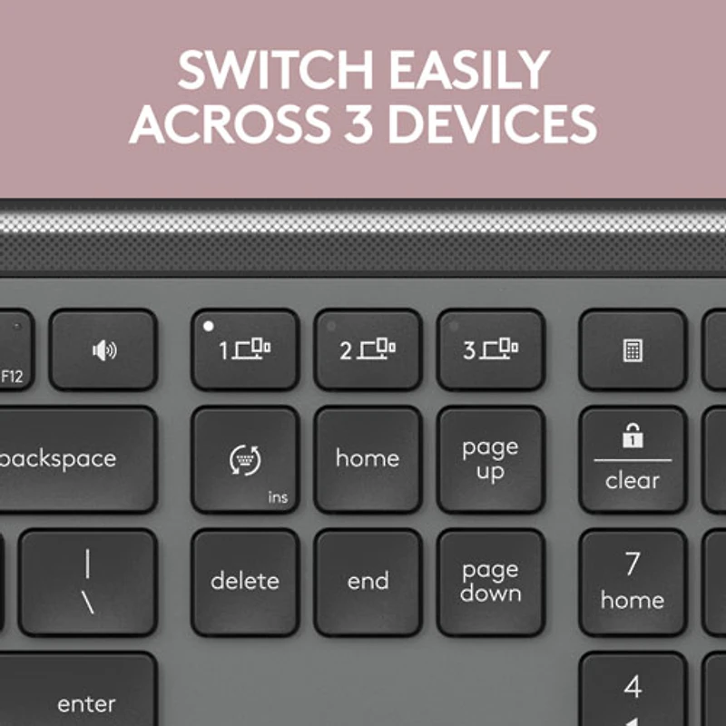 Logitech K950 Signature Slim Wireless Full-Size Keyboard - Graphite - English