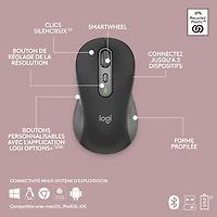 Ensemble avec clavier pleine grandeur et souris optique sans fil MK955 Signature Slim de Logitech - Anglais