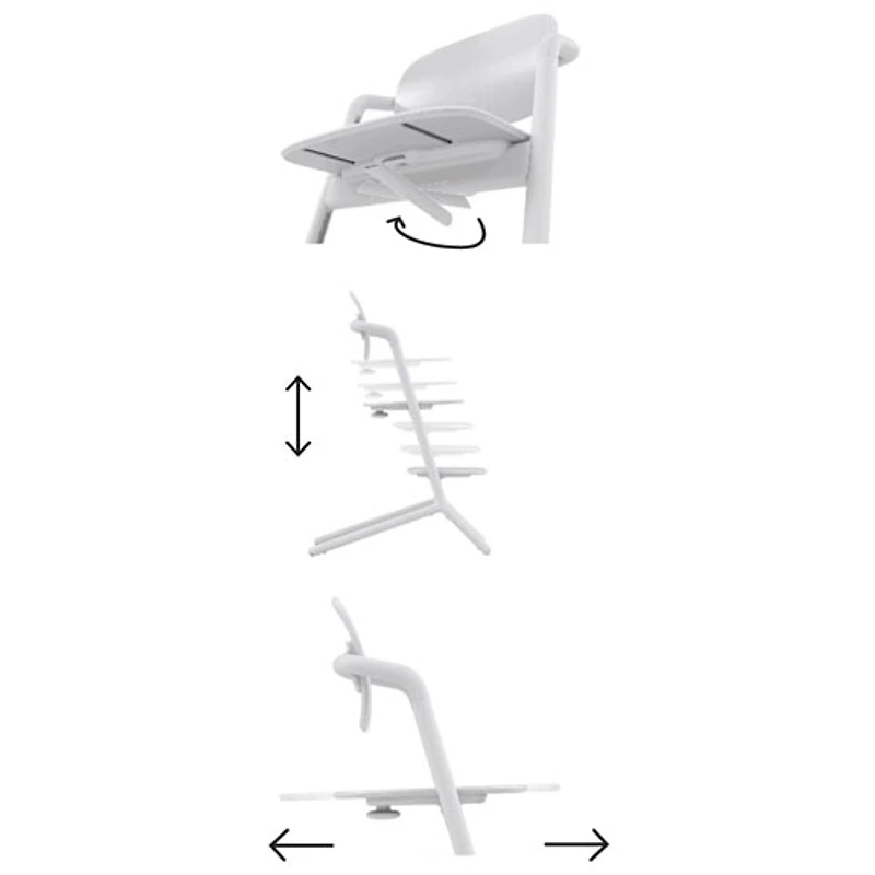Chaise haute Lemo 2 de Cybex - Tout blanc