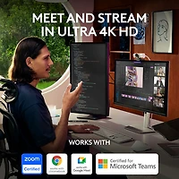 Caméra Web Ultra HD 4K MX Brio de Logitech - Gris pâle