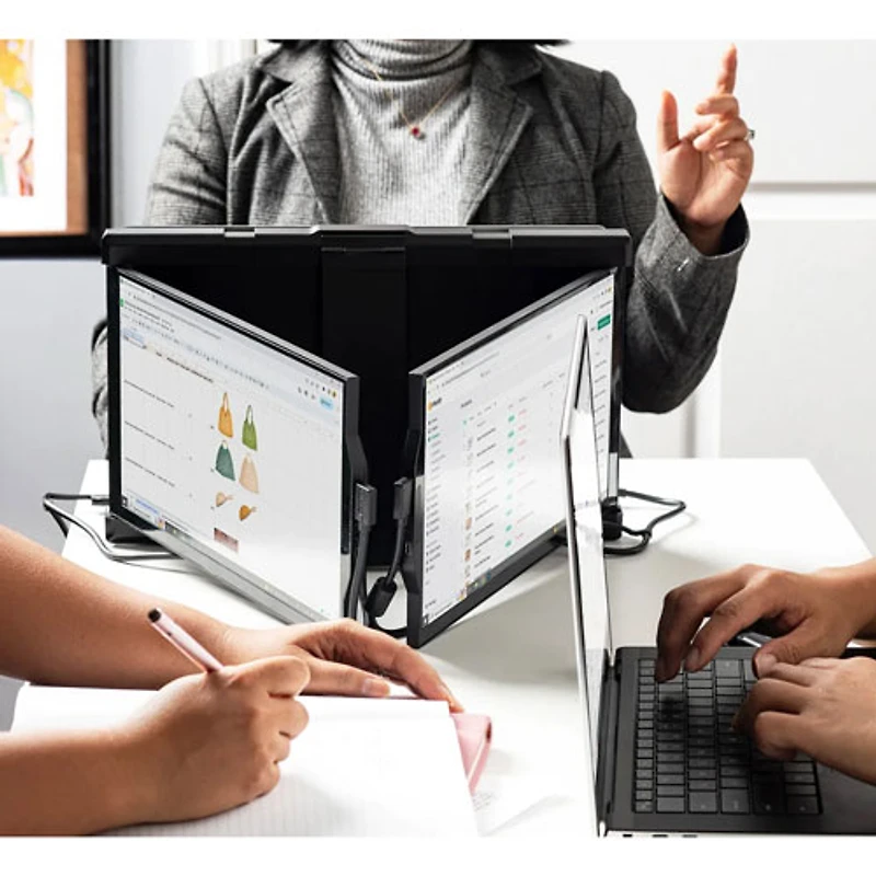 Moniteur ACL IPS HD intégrale 60 Hz 30 ms de 14,1 po Trio Max de Mobile Pixels (MP-101-1004P04) - Noir
