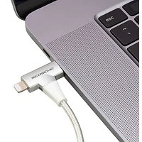 Scosche Strikeline 1.22m (4 ft.) USB-C to Lightning/USB-C Cable (CCi4B4TWT-SP) - White