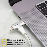 Scosche Strikeline 1.22m (4 ft.) USB-C to Lightning/USB-C Cable (CCi4B4TWT-SP) - White