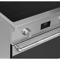 Smeg 24" 2.79 Cu. Ft. True Convection Freestanding Induction Range (SPR24UIMX) - Stainless Steel
