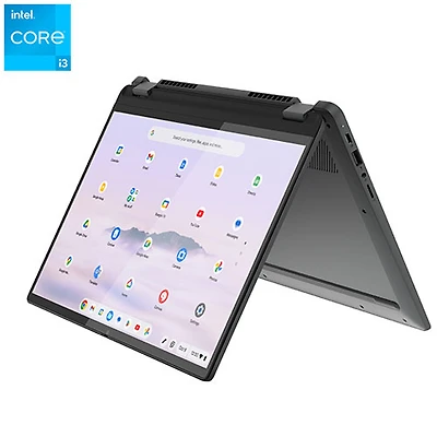 Chromebook Plus 2-en-1 de 14 po IdeaPad Flex 5i de Lenovo avec 3 mois de forfait Google AI Pro (Core i3 d'Intel/SSD 256 Go/RAM 8 Go)