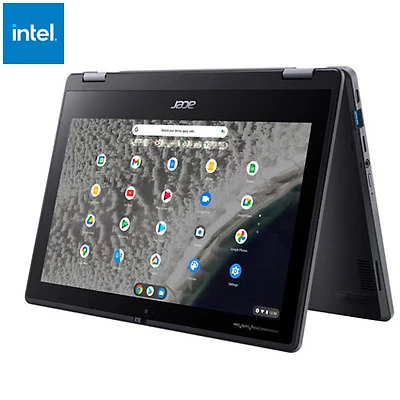 Chromebook 2-en-1 à écran tactile de 11,6 po d'Acer avec 3 mois de forfait Google AI Pro - (Celeron N4500 d'Intel/128 Go/RAM 8 Go)