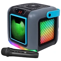 Haut-parleur de karaoké Bluetooth Cube de Singing Machine avec microphone sans fil