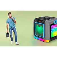 Haut-parleur de karaoké Bluetooth Cube de Singing Machine avec microphone sans fil