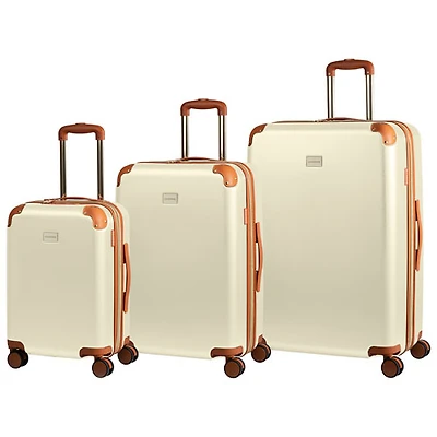 Ensemble de 3 valises rigides extensibles Freedom Collection de Champs - Ivoire
