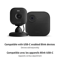 Blink 3.96m (13 ft.) Weather Resistant Power Adapter for Blink Mini 2 and Outdoor 4 (4th Gen) Cameras - Black