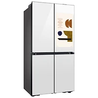 Réfrigérateur à 4 portes et à profondeur de comptoir de 22,5 pi³ et 36 po BESPOKE avec Family Hub de Samsung (RF23DB990012AC) - Blanc