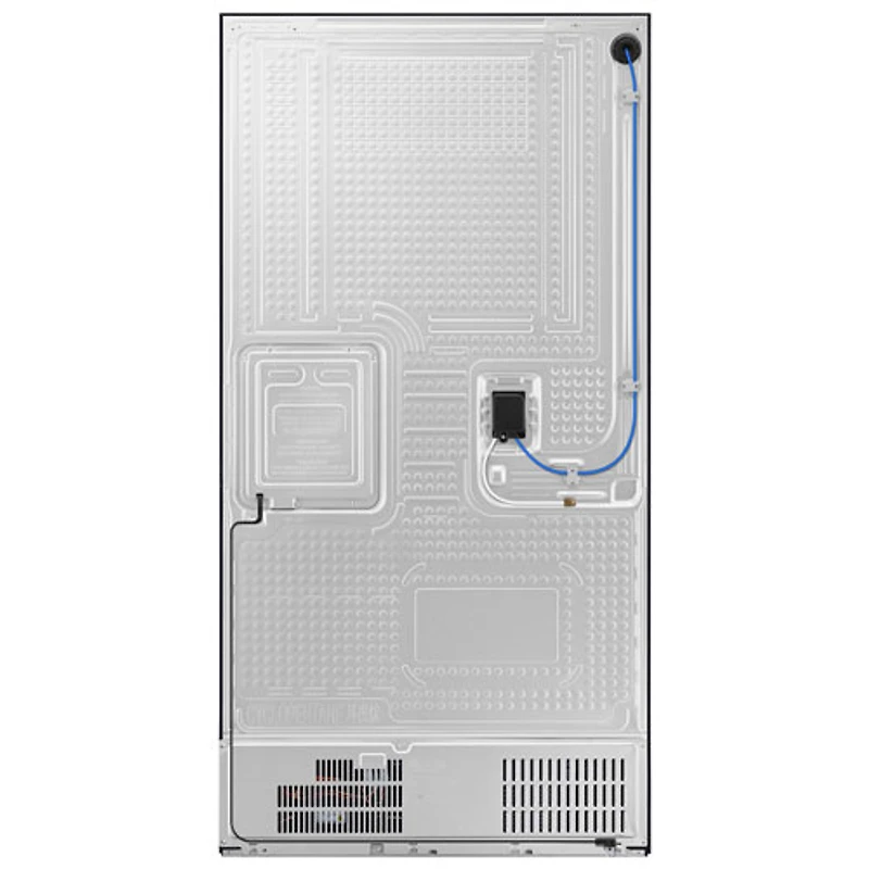 Réfrigérateur à 4 portes et à profondeur de comptoir de 22,8 pi³ et 36 po BESPOKE avec porte transparente de Samsung (RF23DB9700QLAA) - Inox