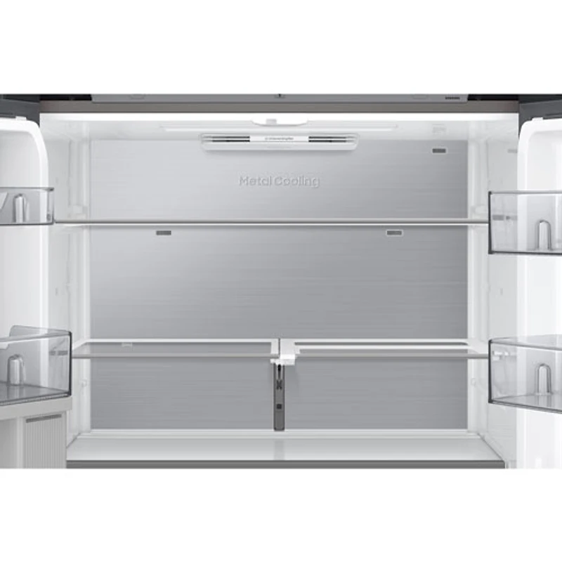 Réfrigérateur à 4 portes et à profondeur de comptoir de 22,5 pi³ et 36 po BESPOKE avec AI Family Hub de Samsung (RF23DB9900QDAC) - Inox