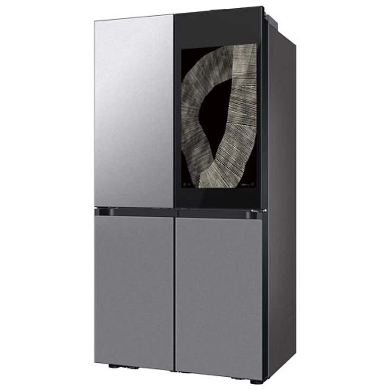 Réfrigérateur à 4 portes et à profondeur de comptoir de 22,5 pi³ et 36 po BESPOKE avec AI Family Hub de Samsung (RF23DB9900QDAC) - Inox