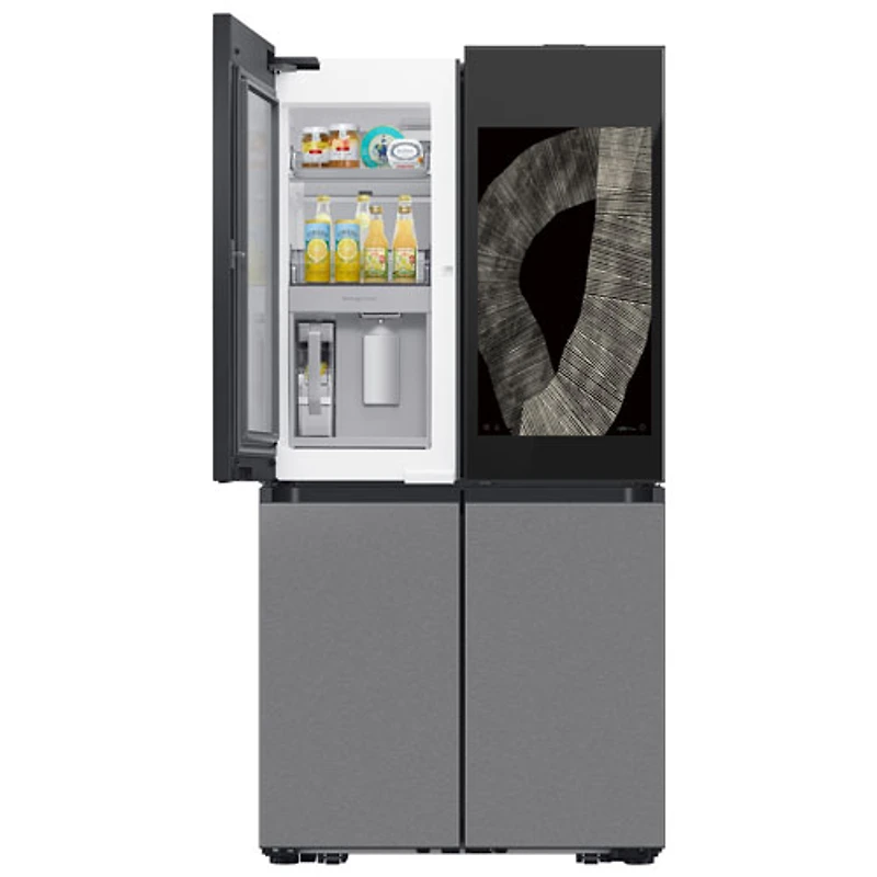 Réfrigérateur à 4 portes et à profondeur de comptoir de 22,5 pi³ et 36 po BESPOKE avec AI Family Hub de Samsung (RF23DB9900QDAC) - Inox