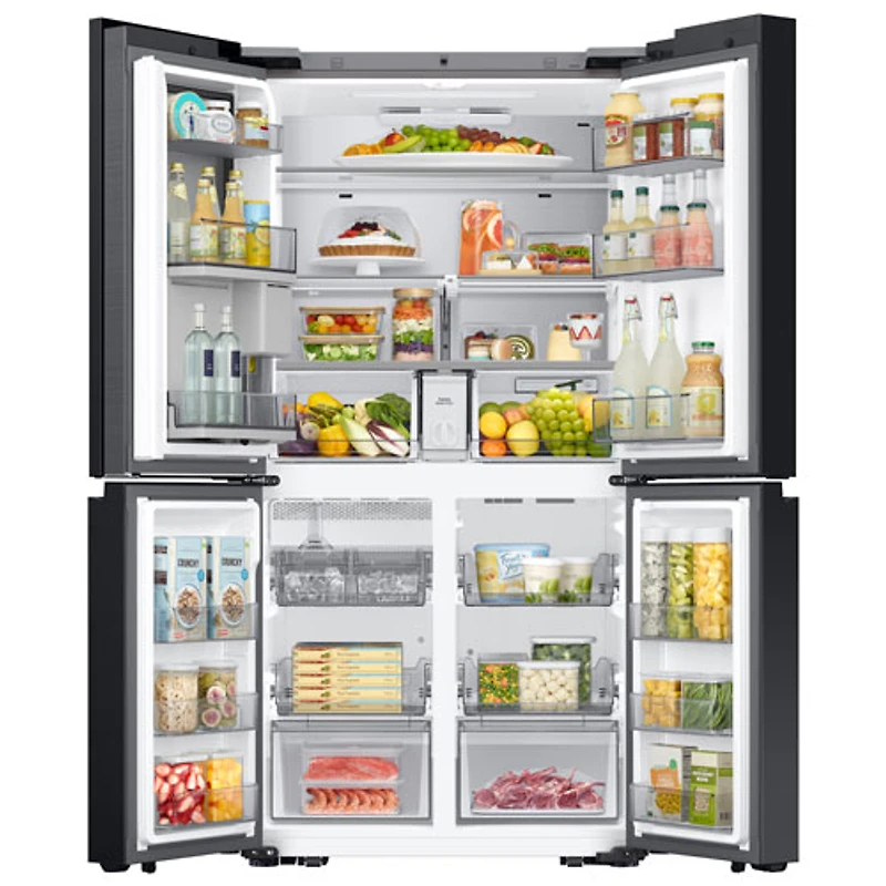 Réfrigérateur à 4 portes et à profondeur de comptoir de 22,5 pi³ et 36 po BESPOKE avec AI Family Hub de Samsung (RF23DB9900QDAC) - Inox