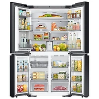 Réfrigérateur à 4 portes et à profondeur de comptoir de 22,5 pi³ et 36 po BESPOKE avec AI Family Hub de Samsung (RF23DB9900QDAC) - Inox