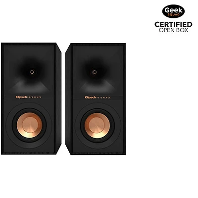 Open Box - Klipsch R40M 200-Watt Bookshelf Speaker - Pair - Black