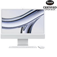 Boîte ouverte - iMac 24 po d'Apple (automne 2023) - Argenté (puce M3 Apple/processeur 10 coeurs/SSD 256 Go/RAM 8 Go) - Français