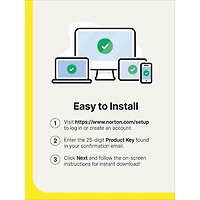 Norton 360 Standard (PC/Mac) - 1 Device - 10GB Cloud Backup - 1 Year Subscription